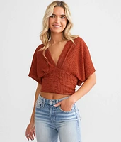 Pleated Dolman Top