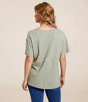 Textured Knit Henley