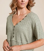 Textured Knit Henley