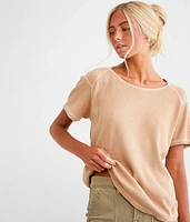 Waffle Knit Top