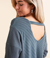 Textured Drop Shoulder Top