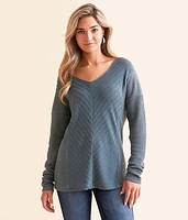 Textured Drop Shoulder Top