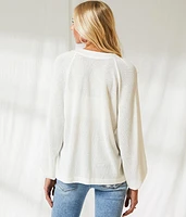 Textured Lace-Up Top