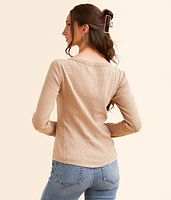 Pointelle Washed Henley
