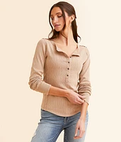 Pointelle Washed Henley