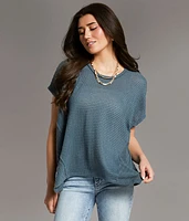 Textured Dolman Top