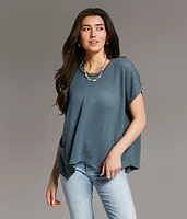 Textured Dolman Top