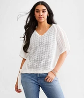 Daytrip Open Weave Boxy Top