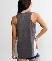 Pieced Waffle Knit Tank Top