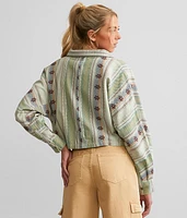 Embroidered Southwestern Cropped Shirt