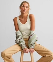 Embroidered Southwestern Cropped Shirt