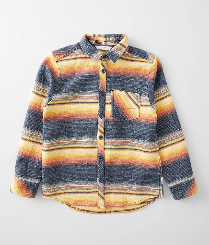 Boys - Striped Flannel Shirt