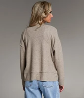 Raw Edge Ribbed Cardigan