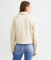 Vinka Faux Leather Jacket