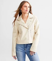 Vinka Faux Leather Jacket