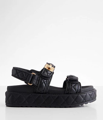 Steve Madden Bigmona Leather Flatform Sandal