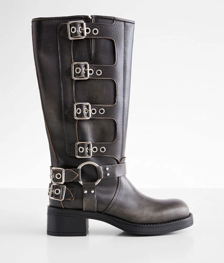 Steve Madden Brocks Moto Leather Lug Boot