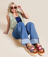 Klare Crochet Flatform Sandal