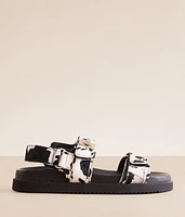 Mona Cow Print Sandal