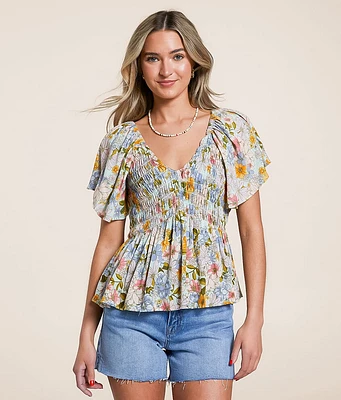 Peplum Floral Top