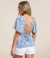 Peplum Floral Top