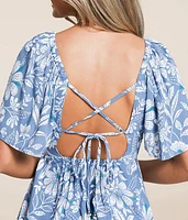 Peplum Floral Top