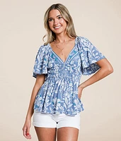 Peplum Floral Top