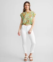 Floral Bubble Cropped Top