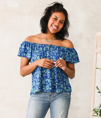 Angie Floral Off The Shoulder Top