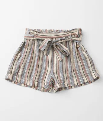 Girls - Angie Woven Striped Short