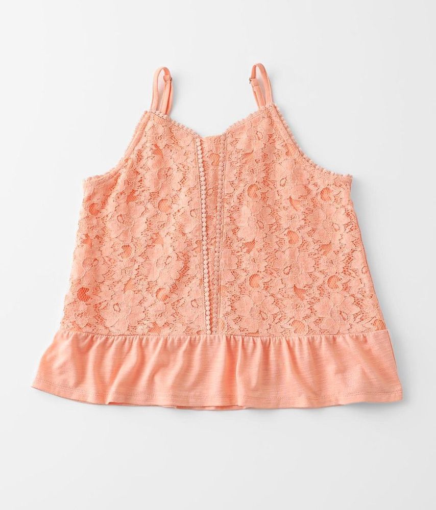 Girls - Daytrip Peplum Lace Tank Top