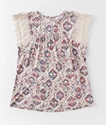 Girls - Willow & Root Crochet Cap Sleeve Top