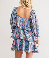 Floral Tiered Mini Dress