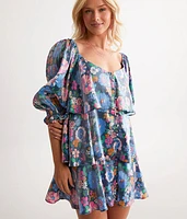 Floral Tiered Mini Dress