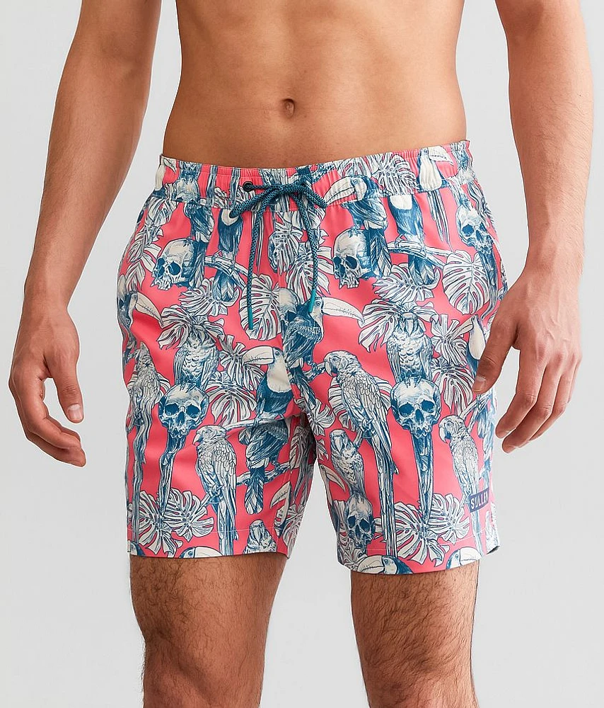 Sullen Birds Of Paradise Swim Trunks