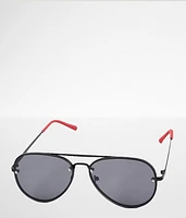 Contrast Stem Aviator Sunglasses