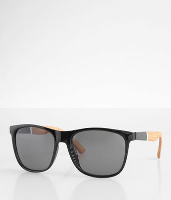 BKE Faux Wood Stem Sunglasses