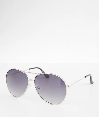 BKE Glitz Aviator Sunglasses