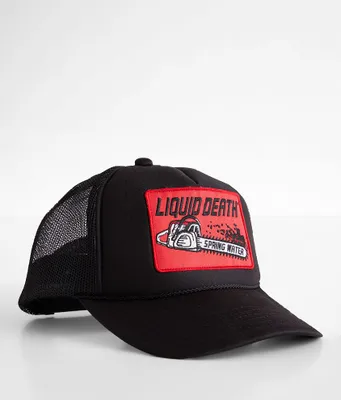 Liquid Death Chainsaw Massacre Trucker Hat