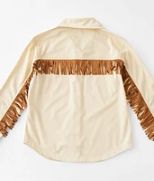 Girls - Fringe Corduroy Shacket