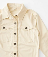 Girls - Fringe Corduroy Shacket