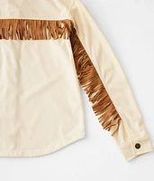 Girls - Fringe Corduroy Shacket