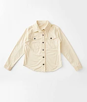 Girls - Fringe Corduroy Shacket