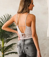 High Neck Tinsel Tank Top
