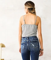 Cowl Neck Sparkle Tank Top