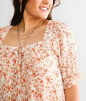 Floral Woven Top