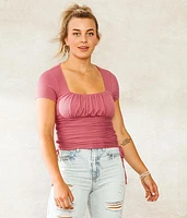 Square Neck Puff Top