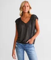 Daytrip Ruched Sheen Top