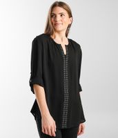 Buckle Black Chiffon Shaping & Smoothing Top