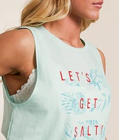 Let's Get Salty Cropped Muscle Tank Top